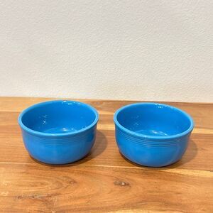 Fiesta bowls for cereal or soup peacock color set of 2